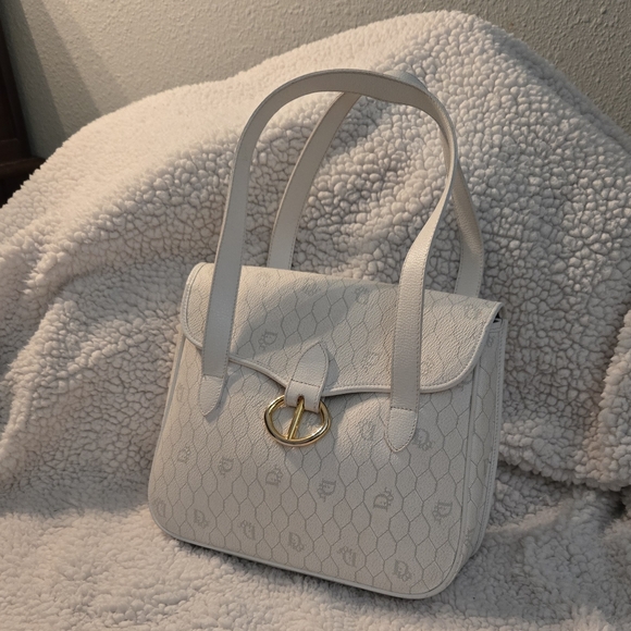 Christian Dior Vintage White Honeycomb Hand bag - Picture 3 of 17